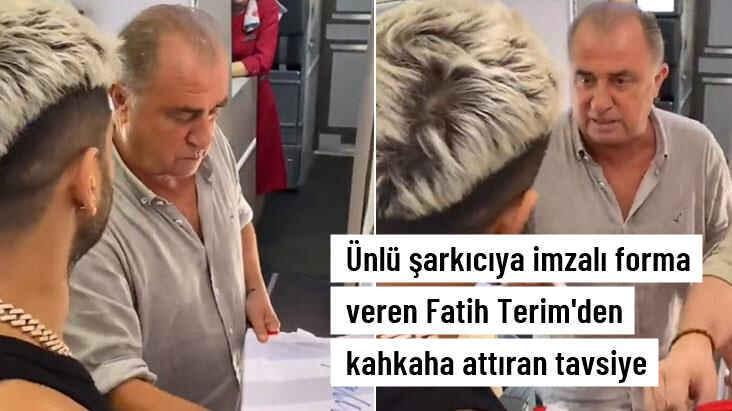 Reynmen'e imzalı forma veren Fatih Terim'den kahkaha attıran tavsiye
