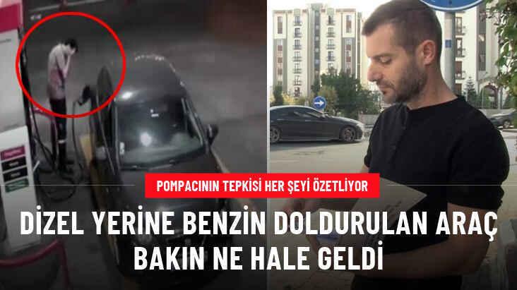 Dizel yerine benzin doldurulan araç kullanılamaz hale geldi! Yarım milyonluk zarar var