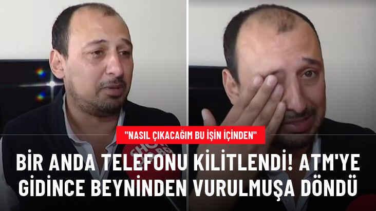 Bir anda telefonu kilitlenen talihsiz adam, ATM'ye gidince beyninden vurulmuşa döndü