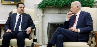 ABD Başkanı Biden, Irak Başbakanı ile görüşürken saatiyle oynadı