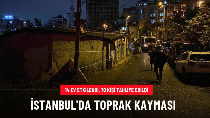 İstanbul Gaziosmanpaşa'da toprak kayması! 14 ev etkilendi, 70 kişi tedbir amaçlı tahliye edildi