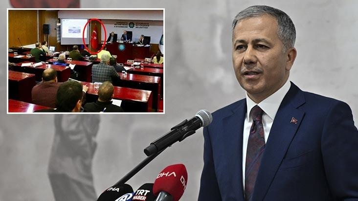 Salonda Türk bayrağının kaldırılması skandalına ilişkin Bakan Yerlikaya'dan ilk açıklama