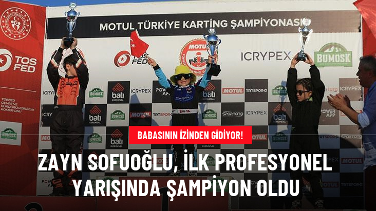 Zayn Sofuoğlu, ilk profesyonel yarışında şampiyon oldu