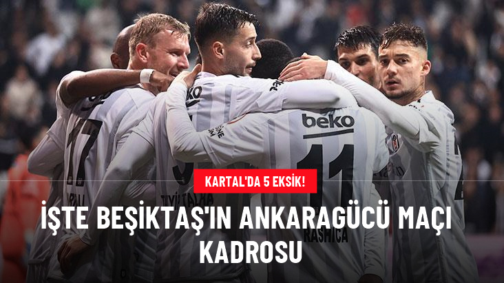 İşte Beşiktaş'ın Ankaragücü maçı kadrosu