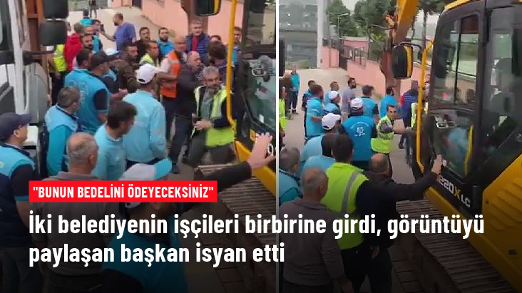 Kocaeli ve İzmit belediyelerinin işçileri birbirine girdi! Belediye başkanı görüntüleri paylaşıp isyan etti