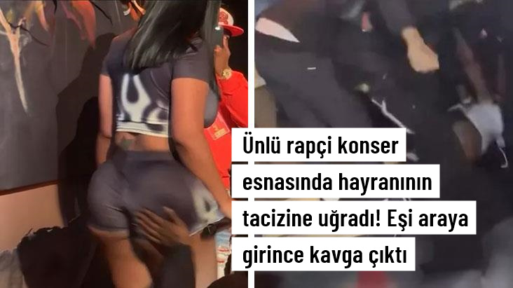 Rapçi Stunna Girl, konser sırasında bir izleyicinin tacizine uğradı! Eşi araya girince kavga çıktı