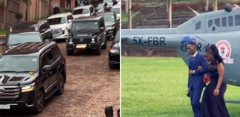 Yoksullukla mücadele eden Uganda'da tepki çeken görüntü! Lüks araçlar ve helikopterle okul balosu