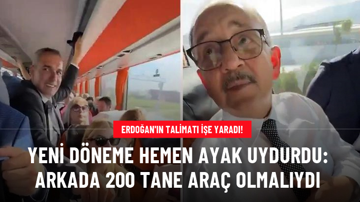 Bakan Özhaseki Hatay'a makam aracı yerine otobüsle gitti: Şimdi 200 tane araç olması lazımdı