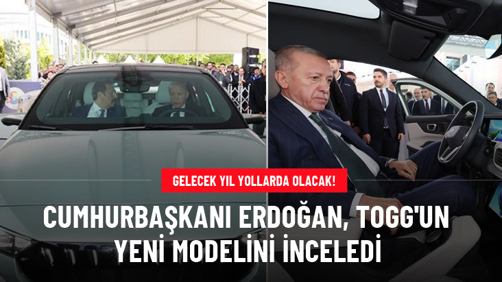Erdoğan, Togg'un yeni modeli T10F'yi inceledi! Gelecek sene yollarda olacak