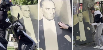 Atatürk portresini İstanbul'un farklı noktalarına bıraktılar! Halkın tepkisi bakın ne oldu
