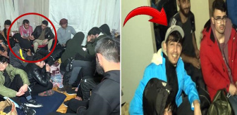 24 kaçak göçmen, operasyonla yakalandı! Polis baskınına rağmen kuruyemiş yemeye devam ettiler