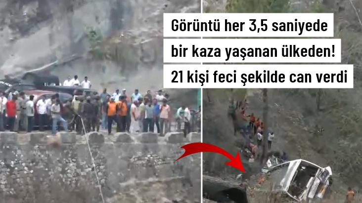 200 metrelik şarampole yuvarlanan yolcu otobüsü 21 kişiye mezar oldu