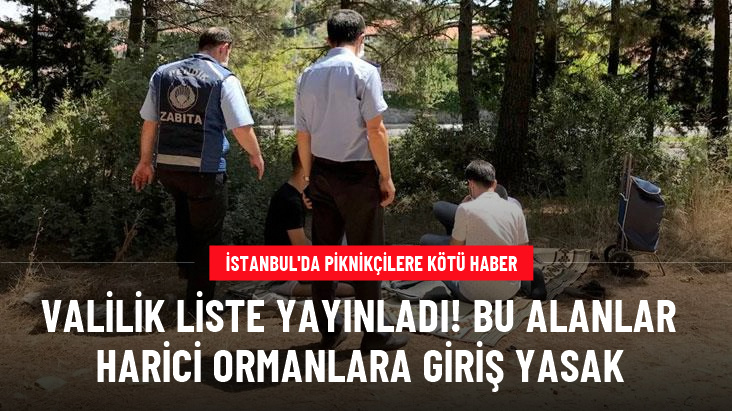 İstanbul Valiliği liste yayınladı! Belirlenen alanlar dışında ormanlık alanlara giriş yasak