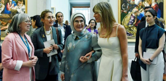 Emine Erdoğan ve İspanya Başbakanı'nın eşinden dünyaca ünlü müzeye samimi ziyaret