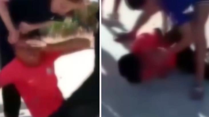 Üstelik hepsi çocuk! Kızlı erkekli grup, aralarına aldıkları kişiyi bayıltana kadar dövdü