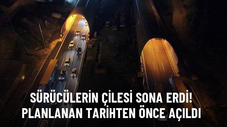 Bolu Dağı Tüneli, Ankara-İstanbul istikametinde hizmete açıldı