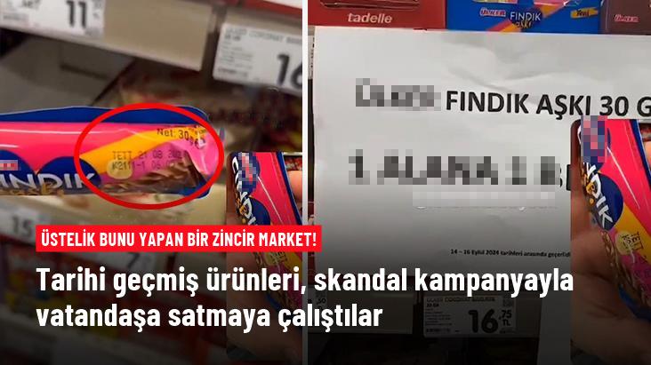 Üstelik bunu yapan bir zincir market! Tarihi geçmiş ürünleri, 1 alana 1 bedava kampanyasıyla satmaya çalıştılar