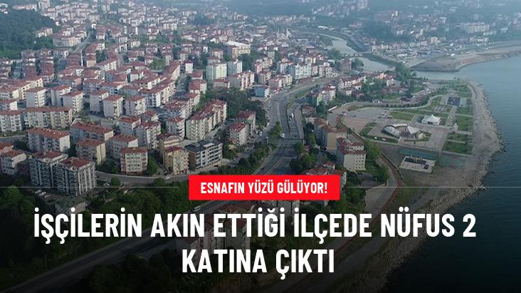 Fındık için bölgeye akın eden işçiler, ilçenin nüfusunu 2 katına çıkardı