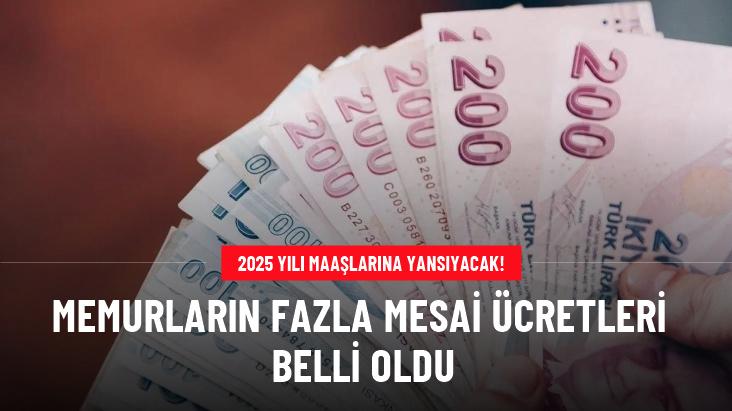 Memurun fazla mesai ücreti belli oldu