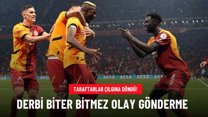 Galatasaray'dan derbi biter bitmez Beşiktaş'a olay gönderme