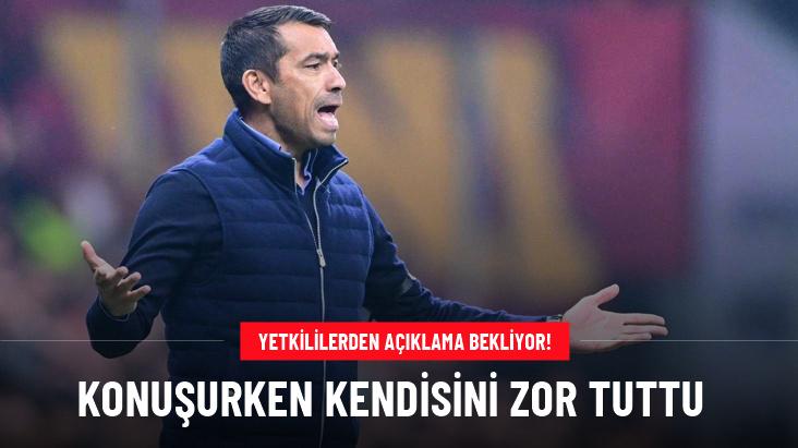 Giovanni van Bronckhorst, derbi sonrasında konuşurken kendisini zor tuttu