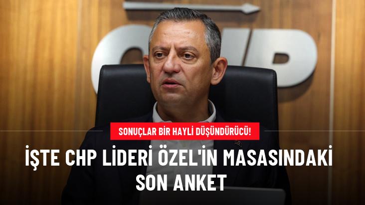 Sonuçlar bir hayli düşündürücü! İşte CHP lideri Özel'in masasındaki son anket