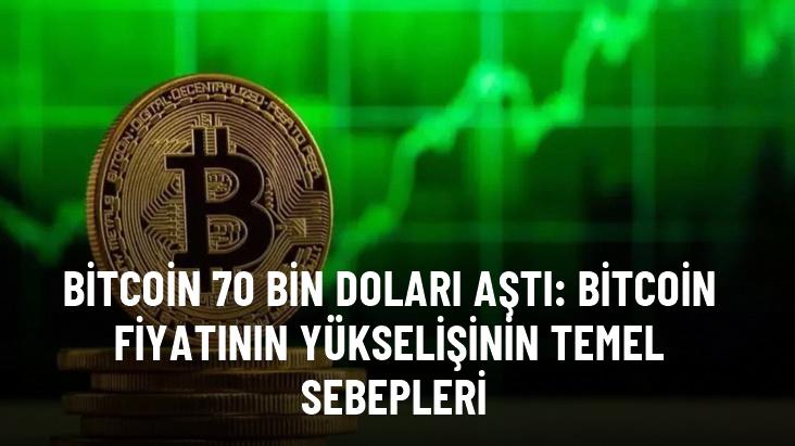 Bitcoin 70 bin doları aştı: Bitcoin fiyatının yükselişinin temel sebepleri