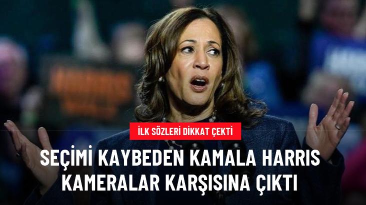 Seçimi kaybeden Kamala Harris kameralar karşısına çıktı, 'Savaşa devam' dedi