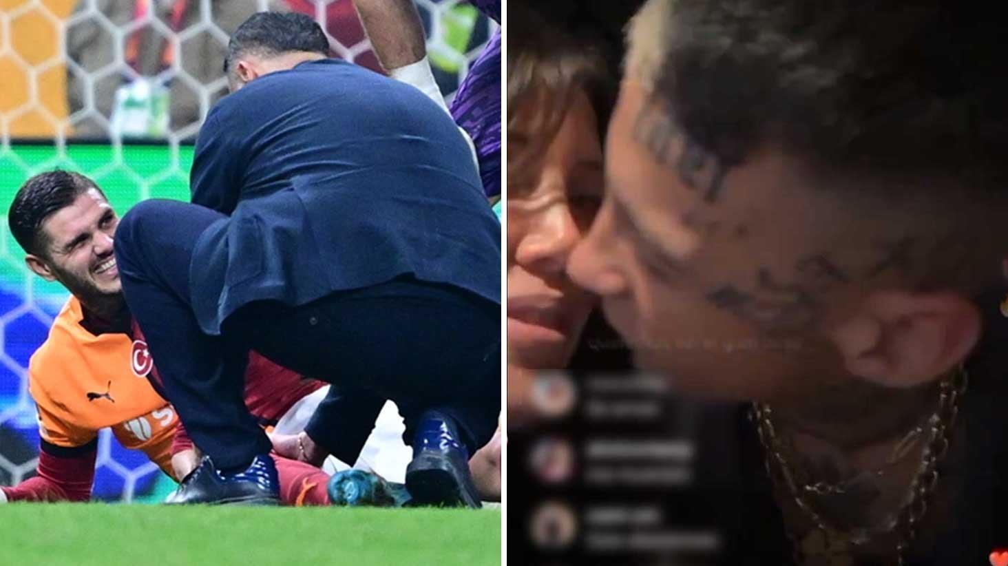 Icardi'nin sakatlandığı anlarda Wanda Nara'nın yaptığına bakın