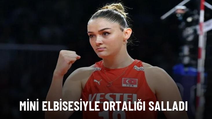 Zehra Güneş mini elbisesiyle ortalığı salladı