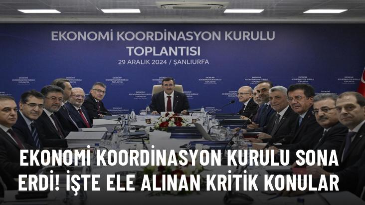 Ekonomi Koordinasyon Kurulu toplantısı sona erdi