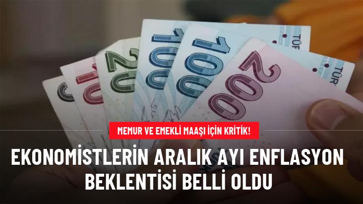 Ekonomistlerin aralık ayı enflasyonun beklentisi belli oldu