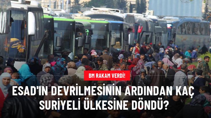 BM duyurdu: 8 Aralık'tan bu yana 115 bin Suriyeli ülkesine döndü