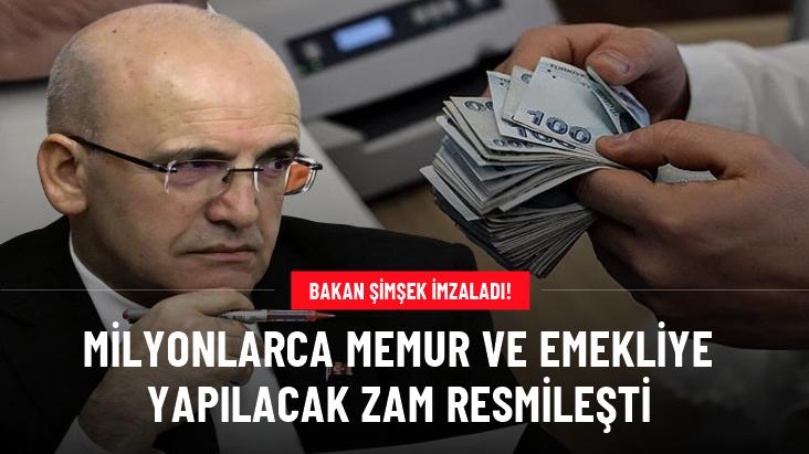 Memur ve memur emeklisine yapılacak zam resmileşti