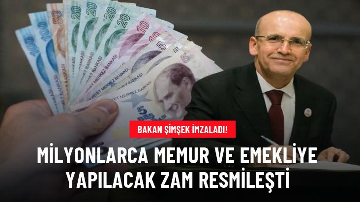 Memur ve memur emeklisine yapılacak zam resmileşti