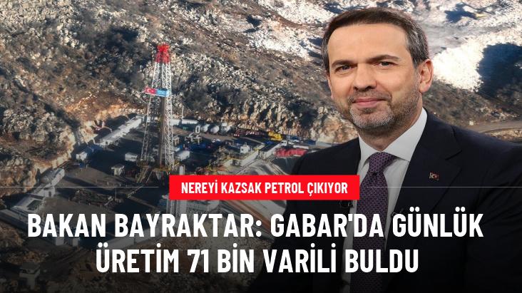 Bakan Bayraktar: Gabar'da günlük üretim 71 bin varili buldu