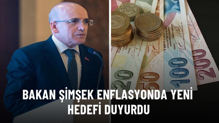 Bakan Şimşek enflasyonda yeni hedefi duyurdu