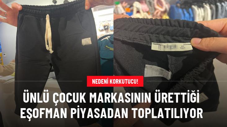 Ünlü çocuk markanın ürettiği eşofman piyasan toplatılıyor