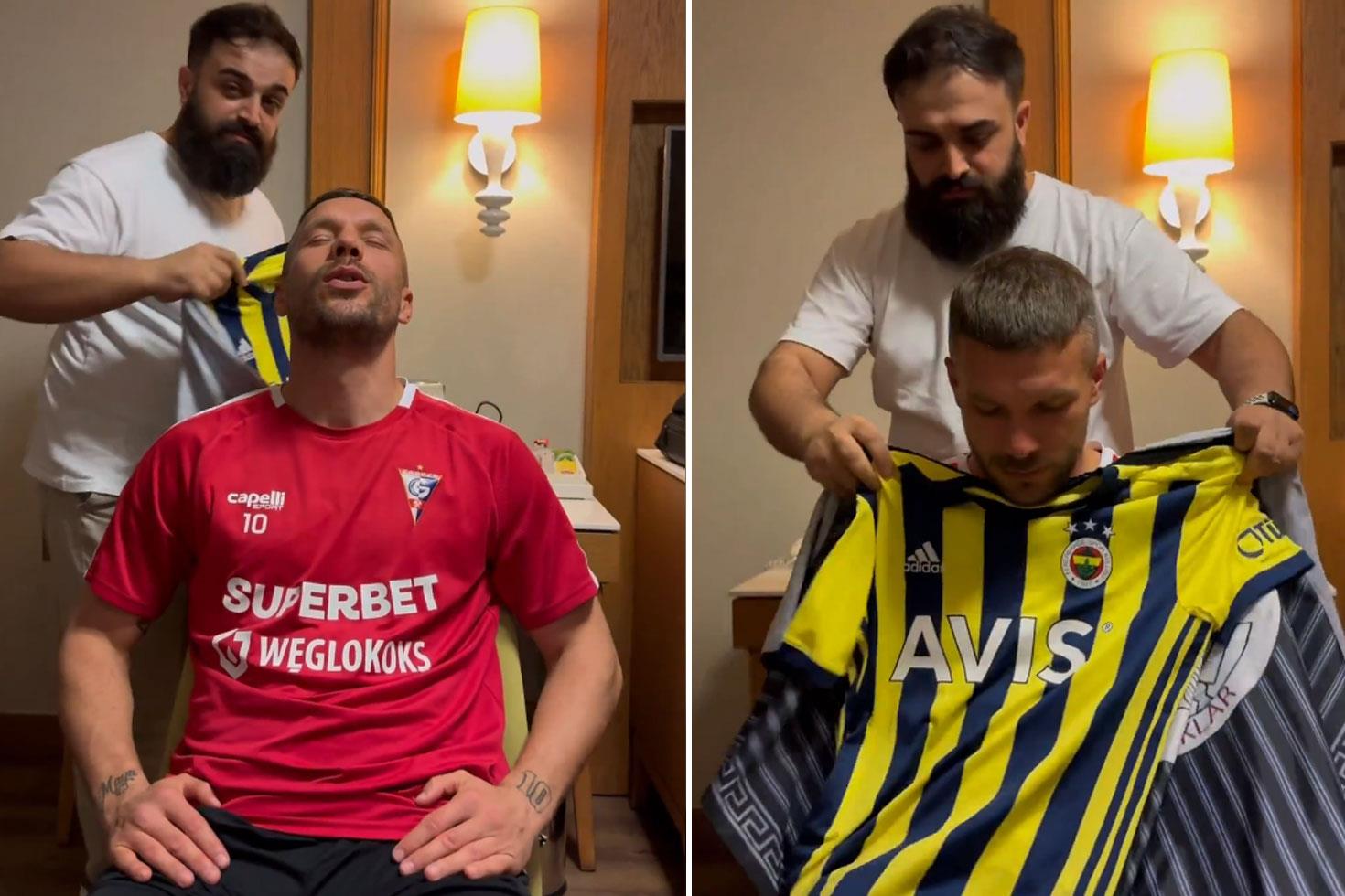 Podolski'nin berberinden Fenerbahçe şakası