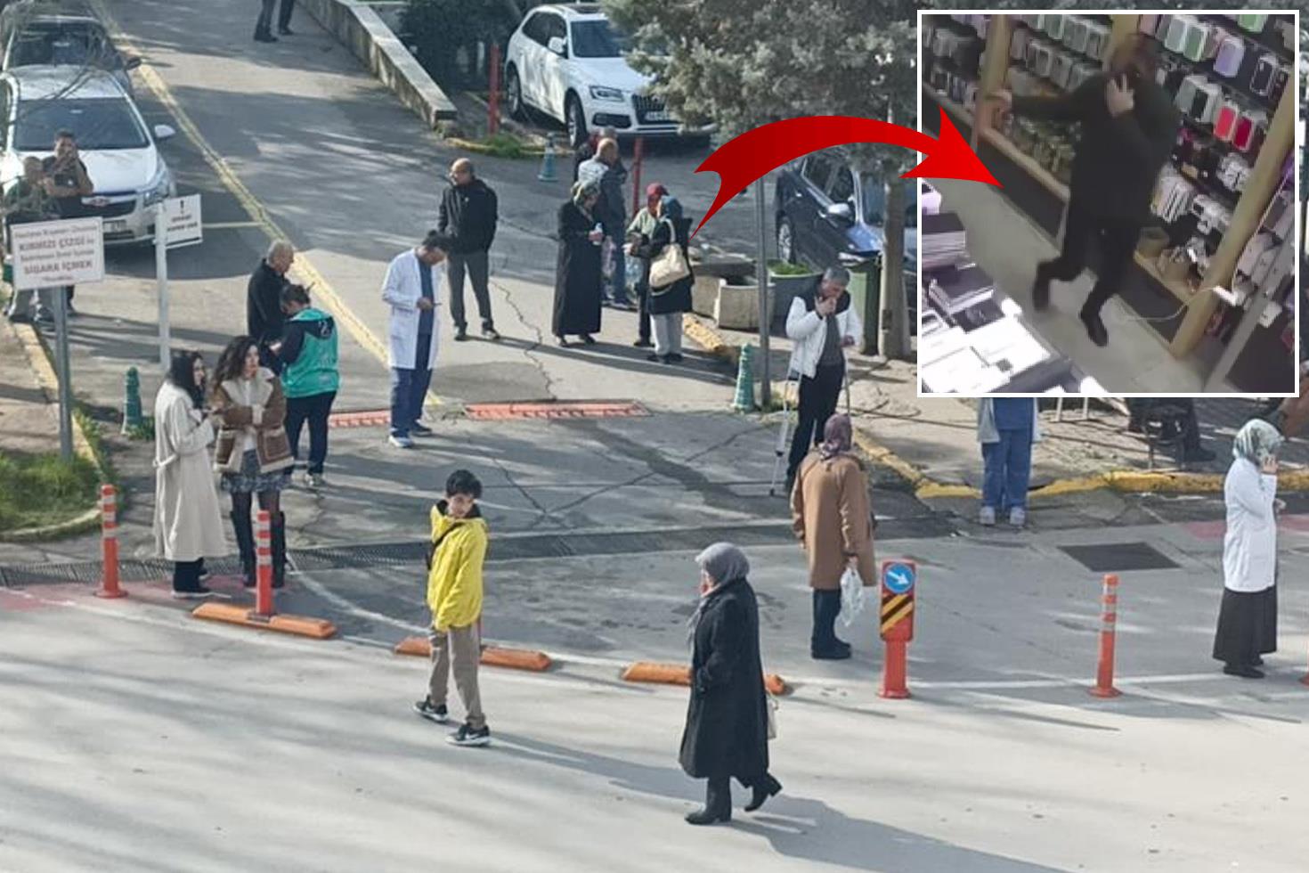 Bursa'daki deprem anı kamerada