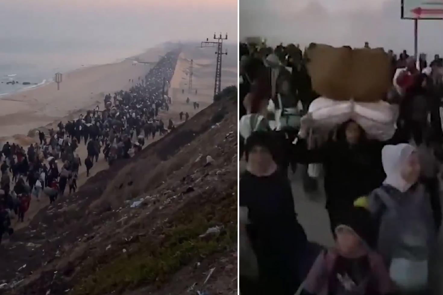 İsrail ordusu tampon bölgeye çekildi! Filistinliler, Gazze'nin kuzeyine doğru geçiyor