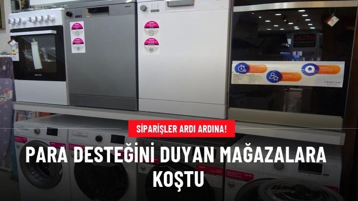 Para desteğini duyan mağazalara koştu