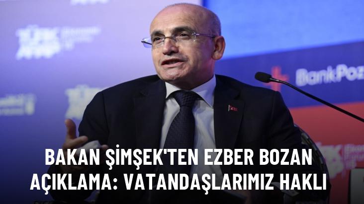 Bakan Şimşek: Vatandaşımız hayat pahalılığından şikayette haklı