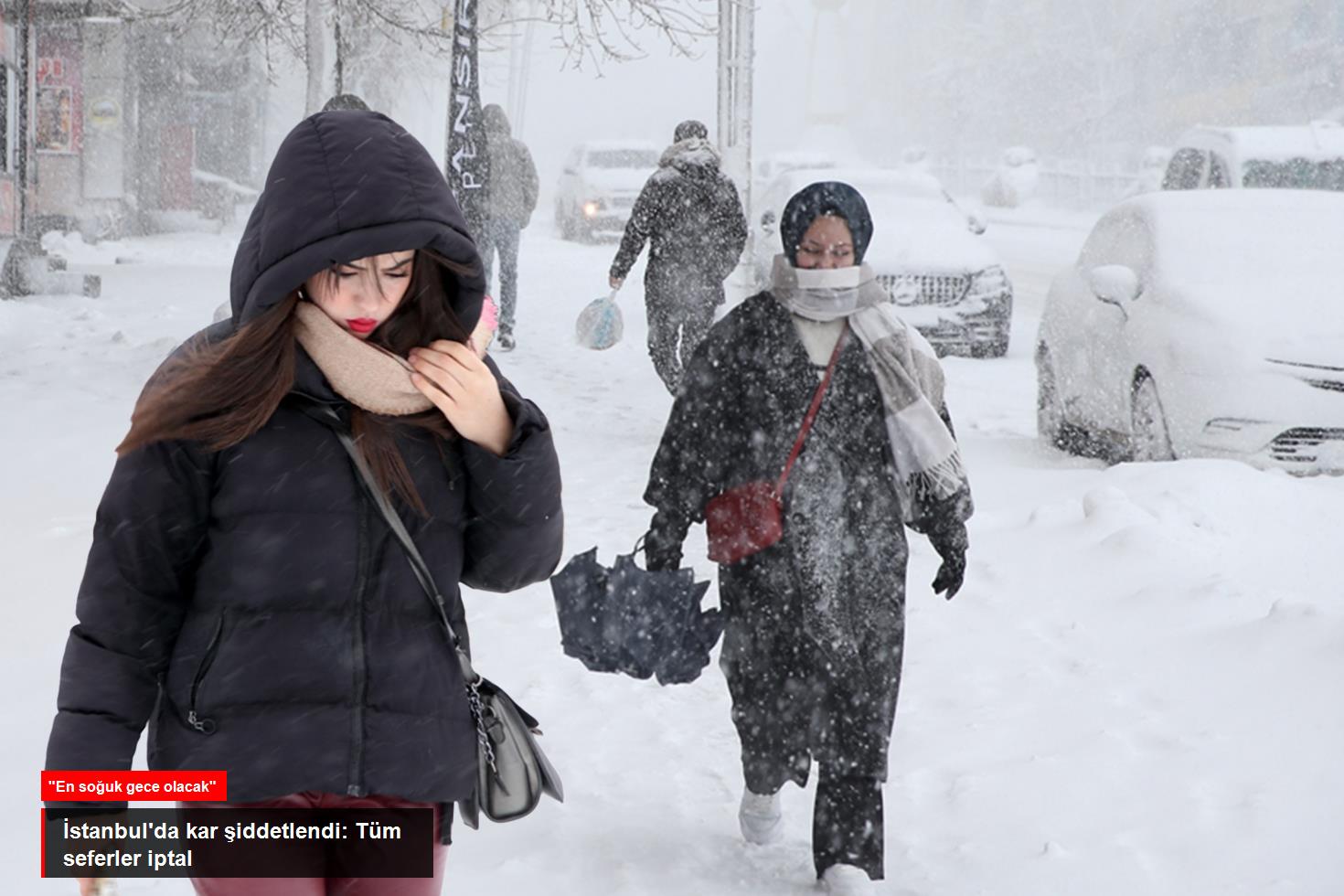 İstanbul'da kar şiddetlendi! Şehir Hatları vapur seferleri durduruldu