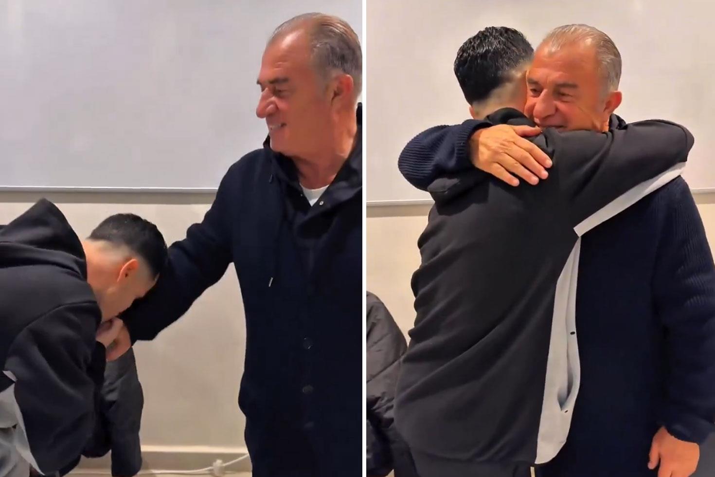 Adanalı Ronaldo Fatih Terim'in elini öperek Galatasaray forması imzalattı