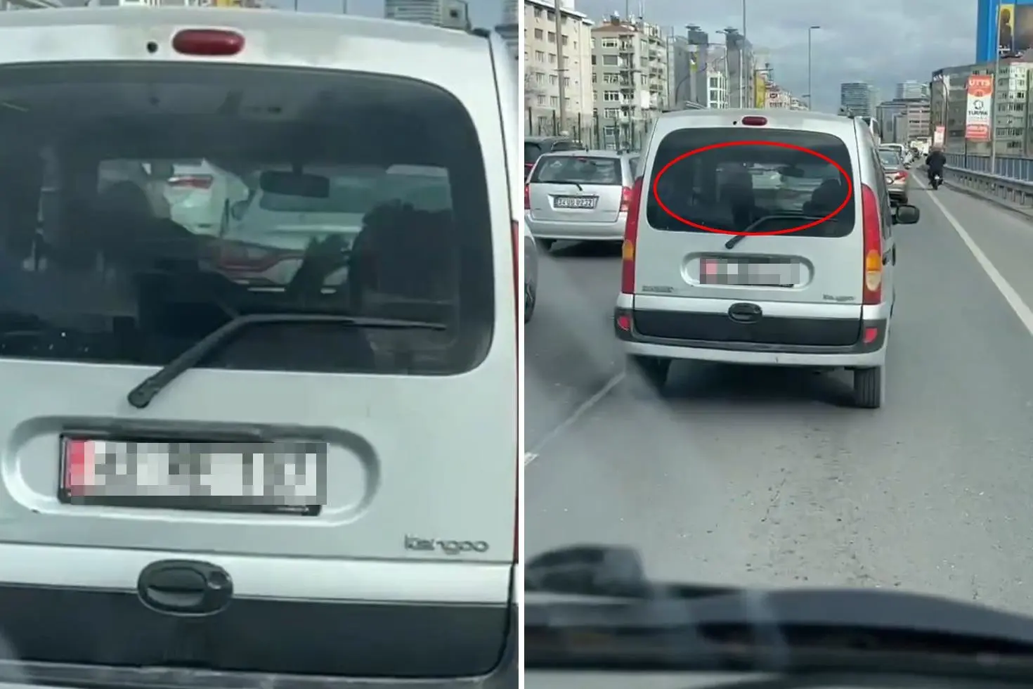 İstanbul trafiğinde skandal görüntü! Arkadaki sürücü her şeyi kaydetti