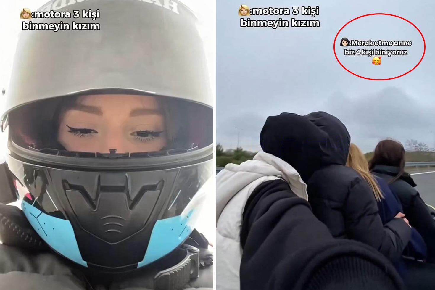 Motora 4 kişi biniyoruz diye hava atan genç kızlar, bedelini ağır ödedi