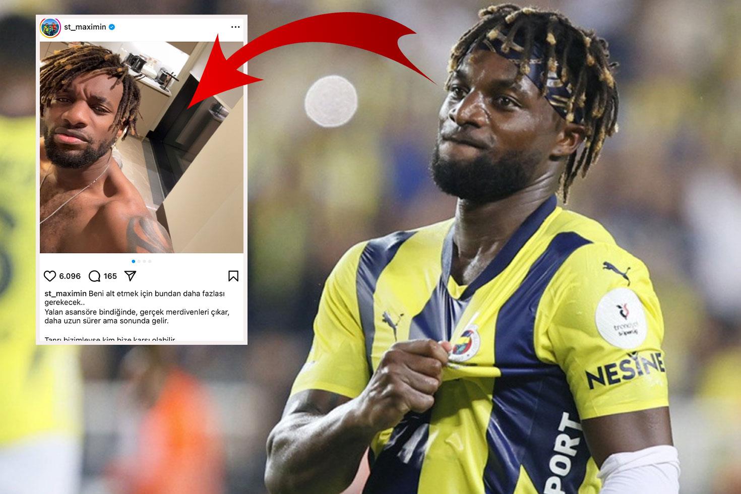 Rangers maçı kadrosuna alınmayan Saint-Maximin'den jet hızında paylaşım