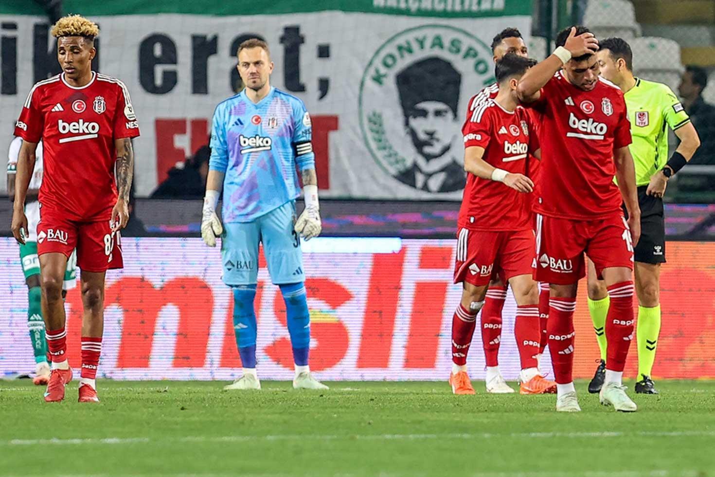 Derbi öncesi darmadağın oldular! Beşiktaş, 9 kişi Konyaspor'a 1-0 yenildi