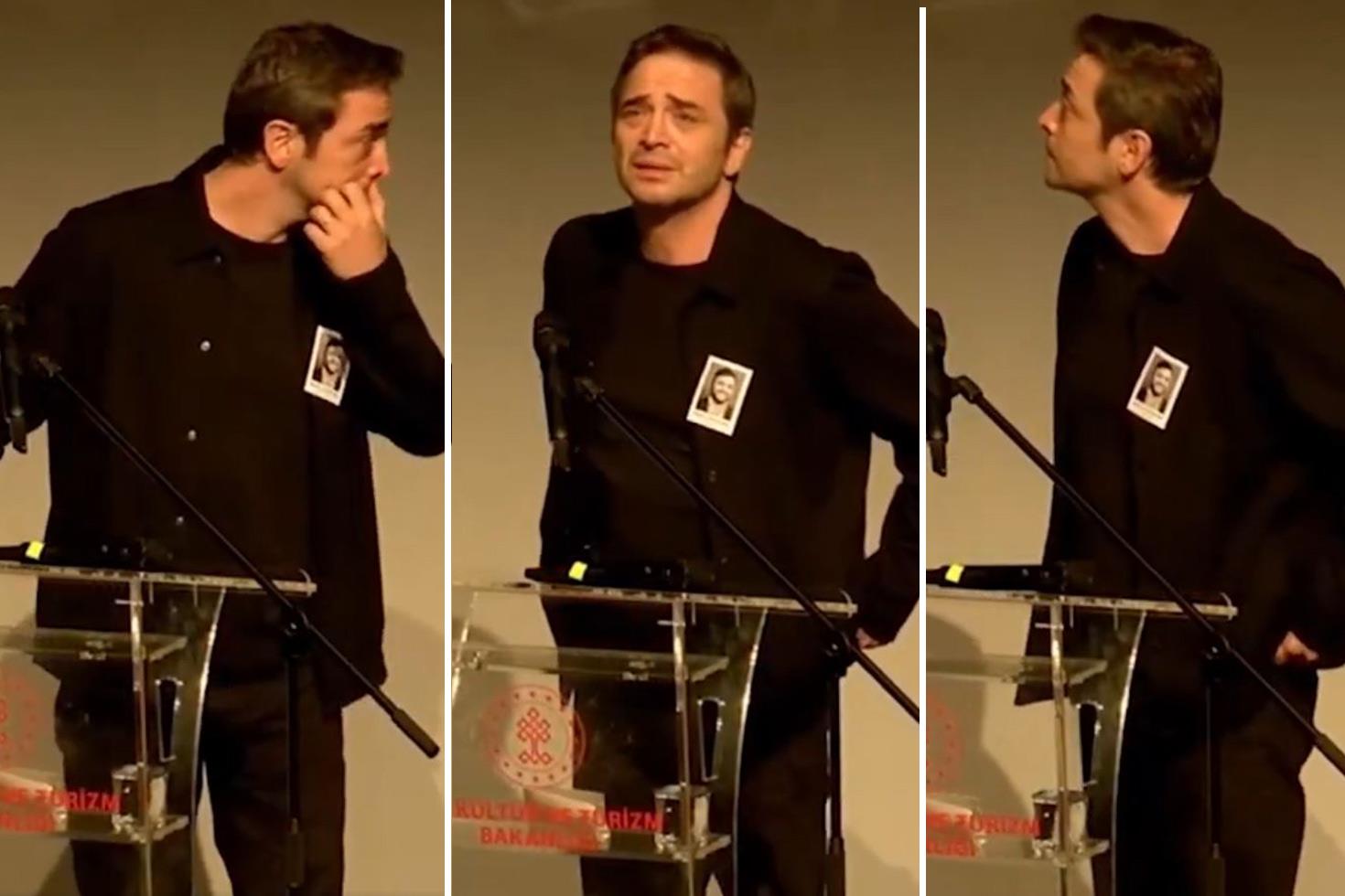 Şinasi Yurtsever'e veda! Oyuncu Ahmet Kural, ağlamaktan konuşamadı